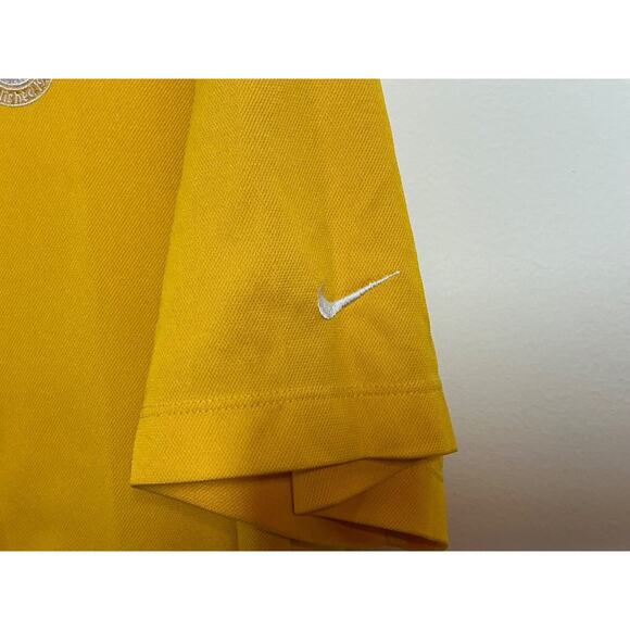 Mens Nike PGA Logo Golf Shirt XL Yellow - Picture 4 of 7